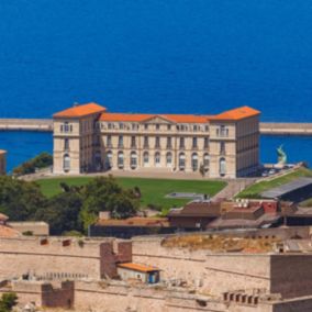 Tableau sur toile palais du pharo marseille 30x30 cm - Fabriqué en France