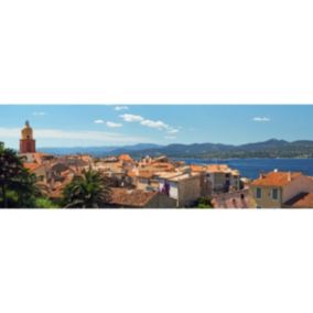 Tableau sur toile panorama de saint-tropez 30x97 cm - Fabriqué en France