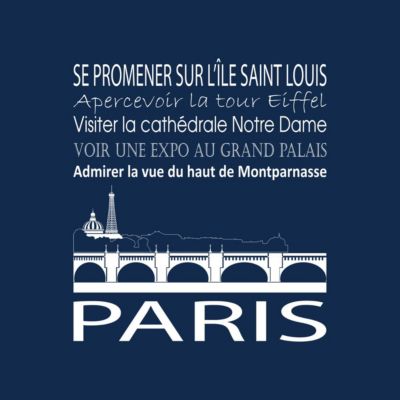 Tableau sur toile paris navy 30x30 cm Fabriqué en France