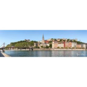 Tableau sur toile passerelle saint-georges à lyon 30x97 cm - Fabriqué en France