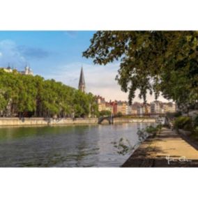 Tableau sur toile passerelle saint-georges à lyon 45x65 cm - Fabriqué en France