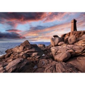 Tableau sur toile phare au crépuscule 45x65 cm - Fabriqué en France