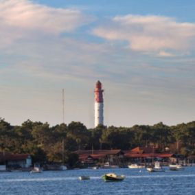 Tableau sur toile phare bassin arcachon 30x30 cm - Fabriqué en France