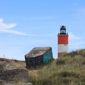 Tableau sur toile phare de berck sur mer 30x30 cm - Fabriqué en France