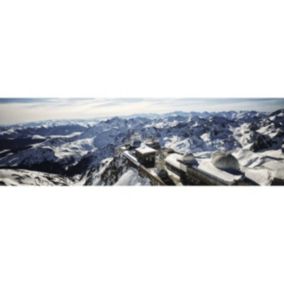 Tableau sur toile pic du midi enneigé 30x97 cm - Fabriqué en France