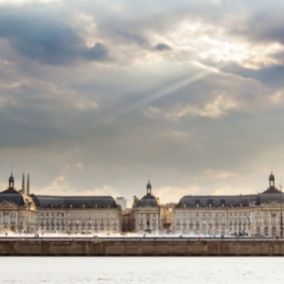 Tableau sur toile place de la bourse bordeaux 65x65 cm - Fabriqué en France