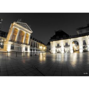 Tableau sur toile place de la libération de nuit dijon 45x65 cm - Fabriqué en France