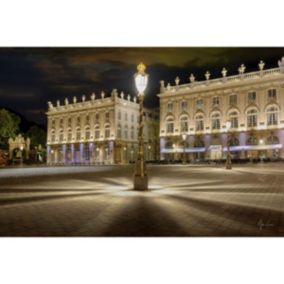 Tableau sur toile place stanislas de nuit 45x65 cm - Fabriqué en France