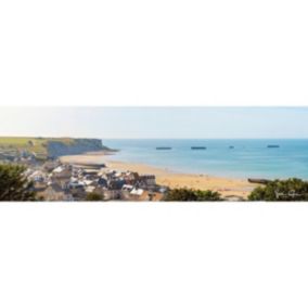 Tableau sur toile plage arromanche 30x97 cm - Fabriqué en France