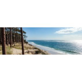 Tableau sur toile plage bassin arcachon 30x97 cm - Fabriqué en France