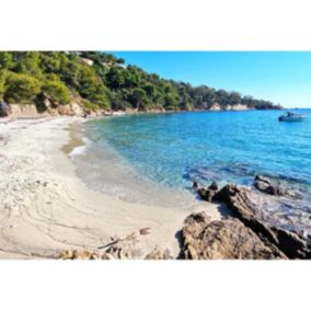 Tableau sur toile plage du lavandou 65x97 cm - Fabriqué en France