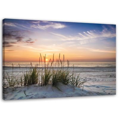 DOMROM Lot de 4 toiles encadrées par numéros pour adultes - Kit de peinture par numéros pour débutants - Peinture acrylique facile à faire soi-même sur la plage, le coucher du soleil