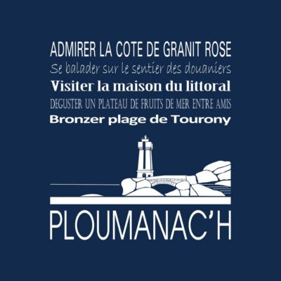 Tableau sur toile ploumanac'h navy 30x30 cm Fabriqué en France
