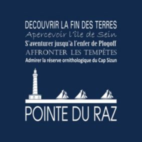 Tableau sur toile pointe du raz navy 30x30 cm - Fabriqué en France