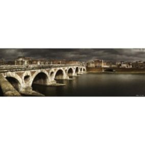 Tableau sur toile pont neuf toulouse 30x97 cm - Fabriqué en France