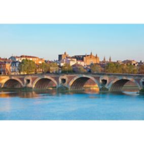 Tableau sur toile pont neuf toulouse au crépuscule 30x45 cm - Fabriqué en France