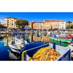 Tableau sur toile port d'ajaccio 30x45 cm - Fabriqué en France