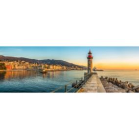 Tableau sur toile port de bastia 45x135 cm - Fabriqué en France