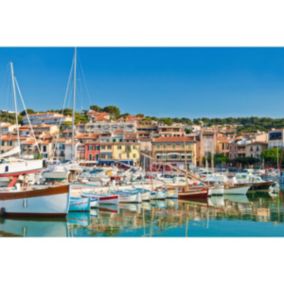 Tableau sur toile port de cassis 30x45 cm - Fabriqué en France