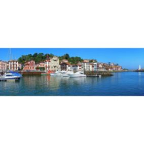 Tableau sur toile port de ciboure 30x97 cm - Fabriqué en France