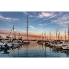 Tableau sur toile port de fréjus 30x45 cm - Fabriqué en France