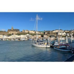 Tableau sur toile port de pêche de granville 65x97 cm - Fabriqué en France