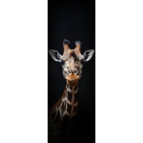 Tableau sur toile portrait girafe 30x97 cm - Fabriqué en France