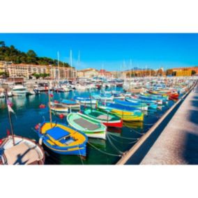 Tableau sur toile quai port de nice 30x45 cm - Fabriqué en France