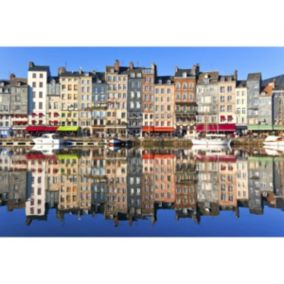 Tableau sur toile reflet honfleur 65x97 cm - Fabriqué en France