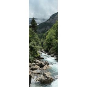 Tableau sur toile rivière gavarnie 30x97 cm - Fabriqué en France