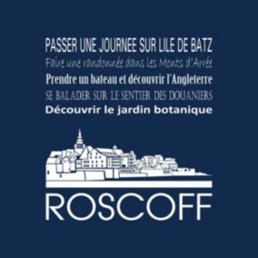 Tableau sur toile roscoff navy 30x30 cm - Fabriqué en France