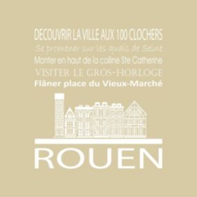 Tableau sur toile rouen beige 30x30 cm - Fabriqué en France