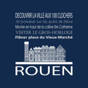 Tableau sur toile rouen navy 30x30 cm - Fabriqué en France