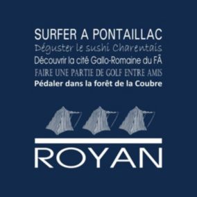 Tableau sur toile royan navy 30x30 cm - Fabriqué en France