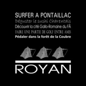 Tableau sur toile royan noir 30x30 cm - Fabriqué en France