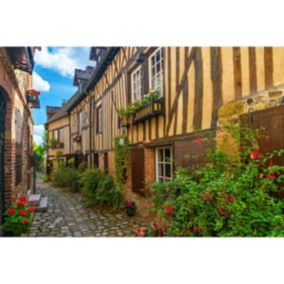 Tableau sur toile rue d'honfleur 65x97 cm - Fabriqué en France