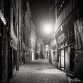 Tableau sur toile rue de rouen la nuit 45x45 cm - Fabriqué en France