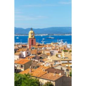 Tableau sur toile rue de saint-tropez 45x65 cm - Fabriqué en France