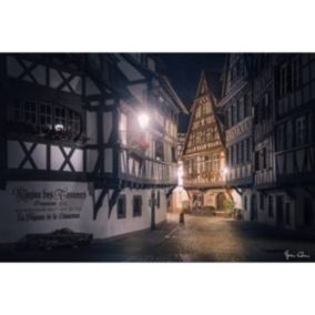 Tableau sur toile rue du bain-aux-plantes de strasbourg 45x65 cm - Fabriqué en France