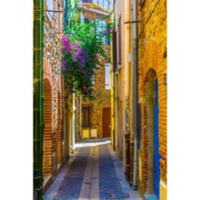 Tableau sur toile ruelle de collioure 65x97 cm - Fabriqué en France