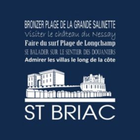 Tableau sur toile saint-briac navy 30x30 cm - Fabriqué en France