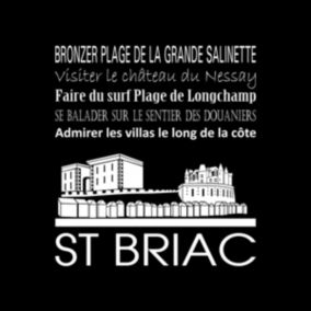 Tableau sur toile saint-briac noir 30x30 cm - Fabriqué en France