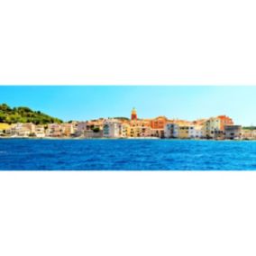 Tableau sur toile saint-tropez vue de la mer 30x97 cm - Fabriqué en France