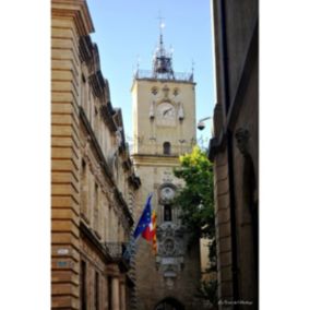 Tableau sur toile tour de l'horloge aix-en-provence 30x45 cm - Fabriqué en France