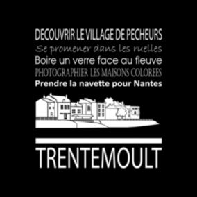 Tableau sur toile trentemoult noir 30x30 cm - Fabriqué en France