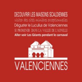 Tableau sur toile valenciennes rouge 30x30 cm - Fabriqué en France