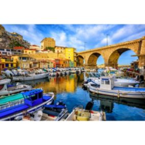 Tableau sur toile vallon des auffes port 30x45 cm - Fabriqué en France