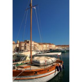 Tableau sur toile voilier à saint-tropez 30x45 cm - Fabriqué en France