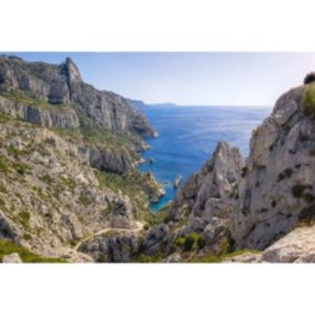 Tableau sur toile vue calanques 65x97 cm - Fabriqué en France