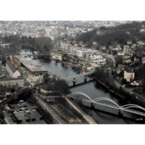 Tableau sur toile vue de la citadelle besançon 45x65 cm - Fabriqué en France